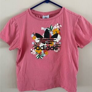 Adidas Women's Pink Floral Tee